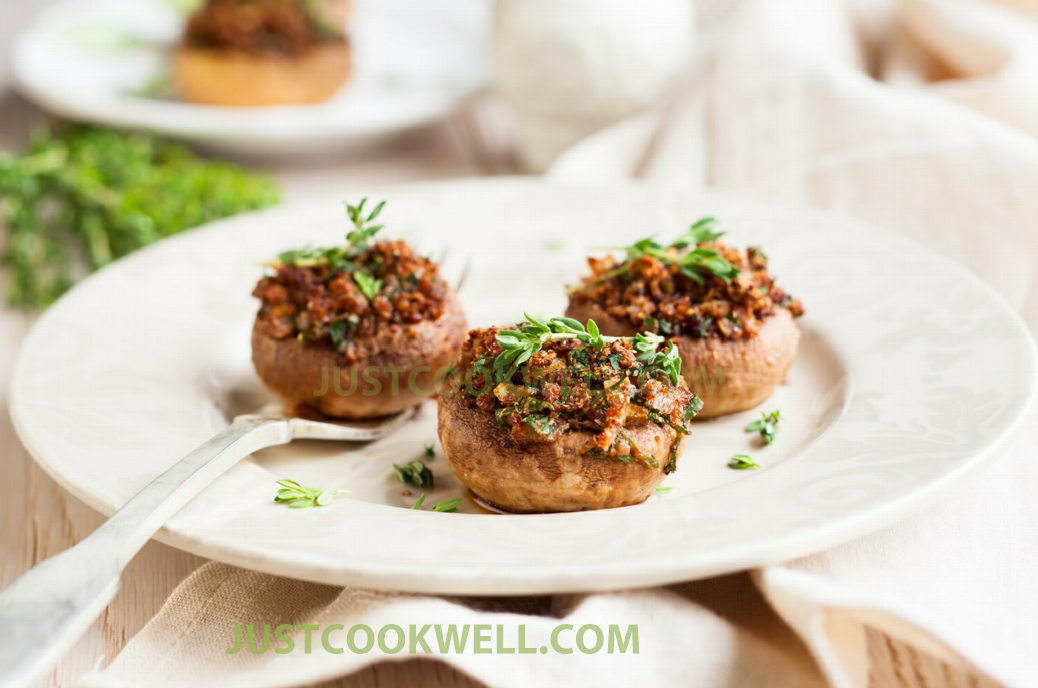 Bacon and Nut-Stuffed Mushroom