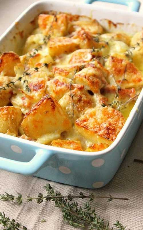 Bacon-Studded Potato Gratin