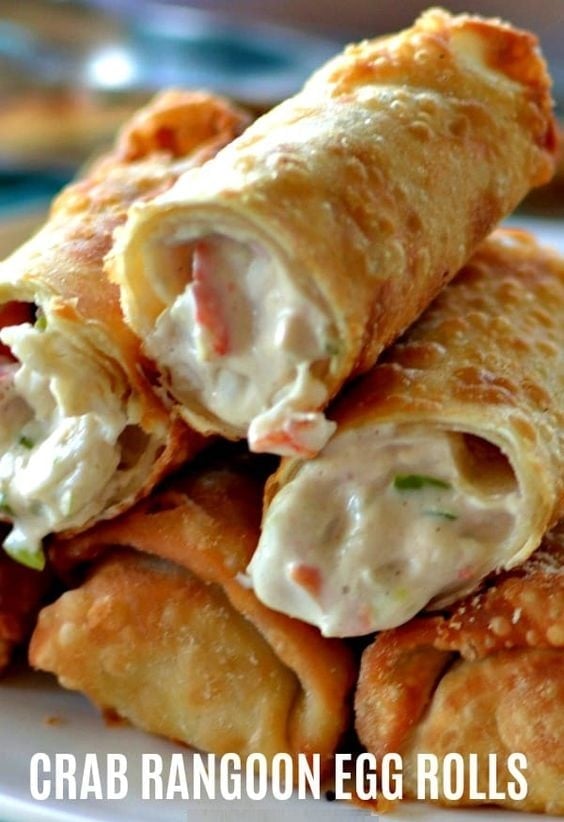 CRAB RANGOON EGG ROLLS