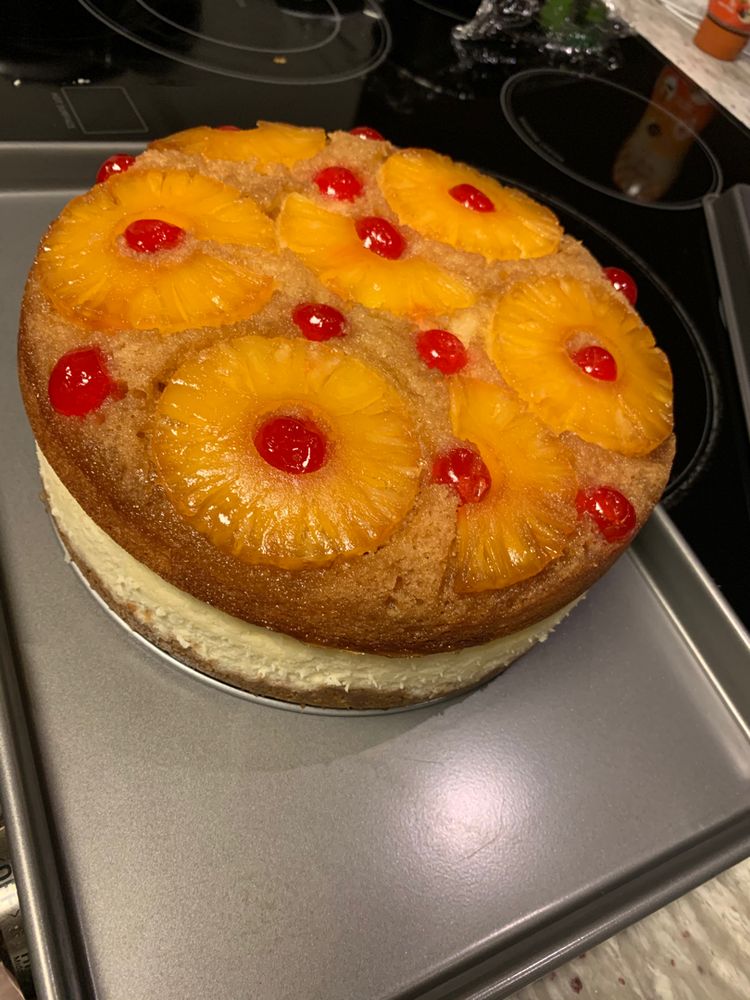 Pineapple Upside Down Cheesecake Cake