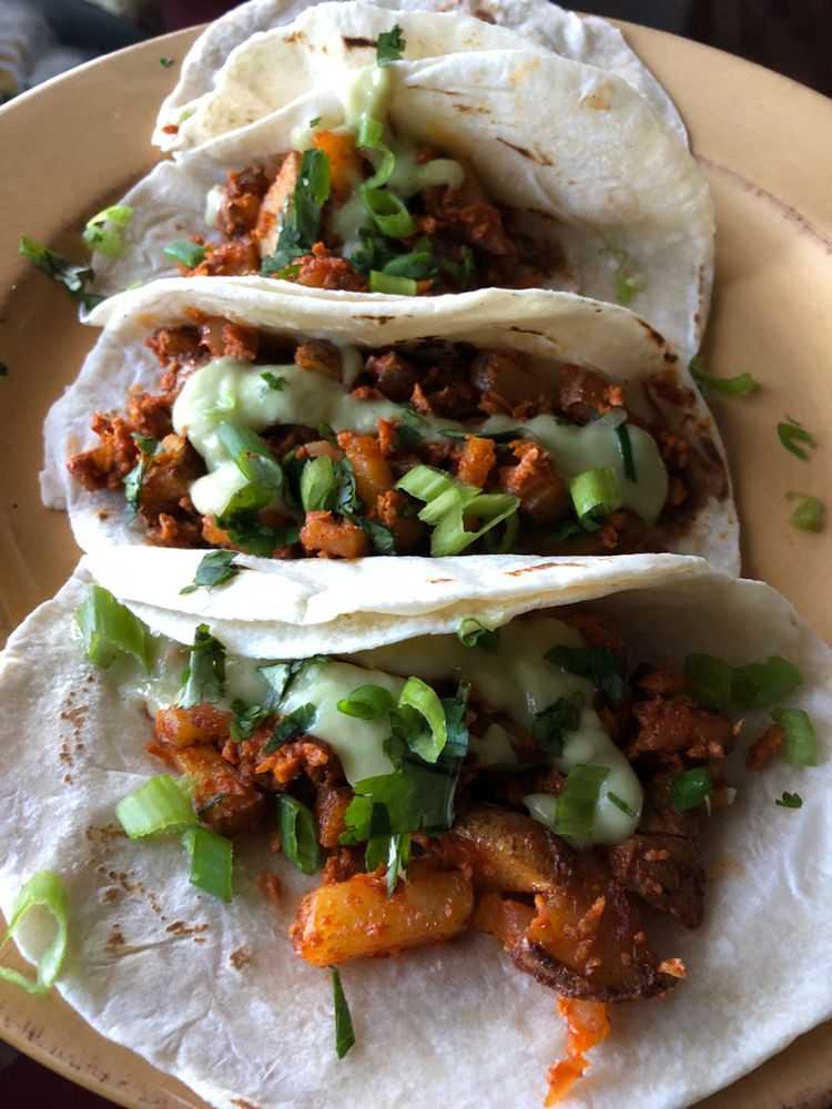 Chorizo and Potato Breakfast Tacos