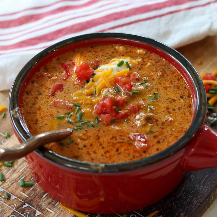 Instant Pot Creamy Beef Taco Soup